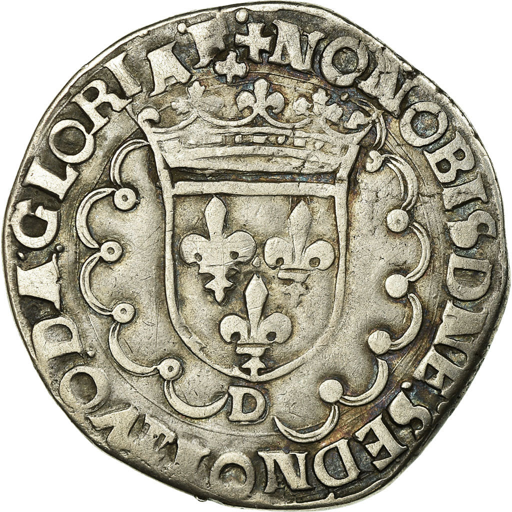 Coin, France, François Ier, Teston, Lyon, 8th type, VF(30-35), Silver