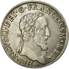 Coin, France, Henri II, Teston au moulin, 1554, Paris, 3rd type, EF(40-45)
