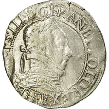 Coin, France, Henri III, Franc au Col Plat, 1576, Rouen, EF(40-45), Silver