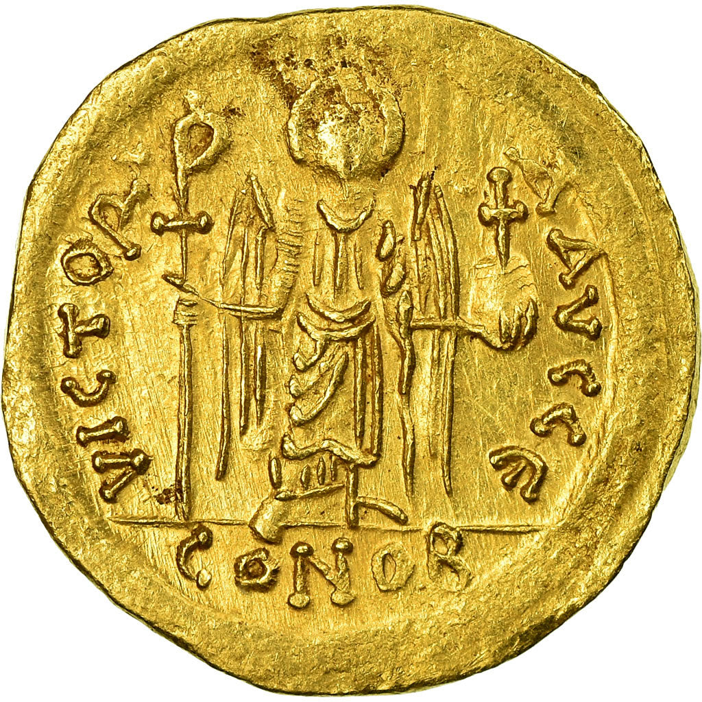 Coin, Maurice Tiberius, Solidus, Constantinople, AU(55-58), Gold, Sear:478