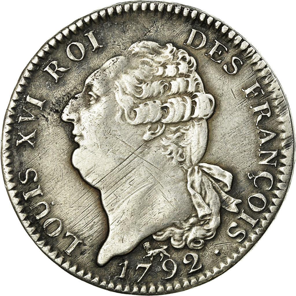 Münze, Frankreich, Écu de 6 livres françois, 1792, Paris, SS, KM 615.1