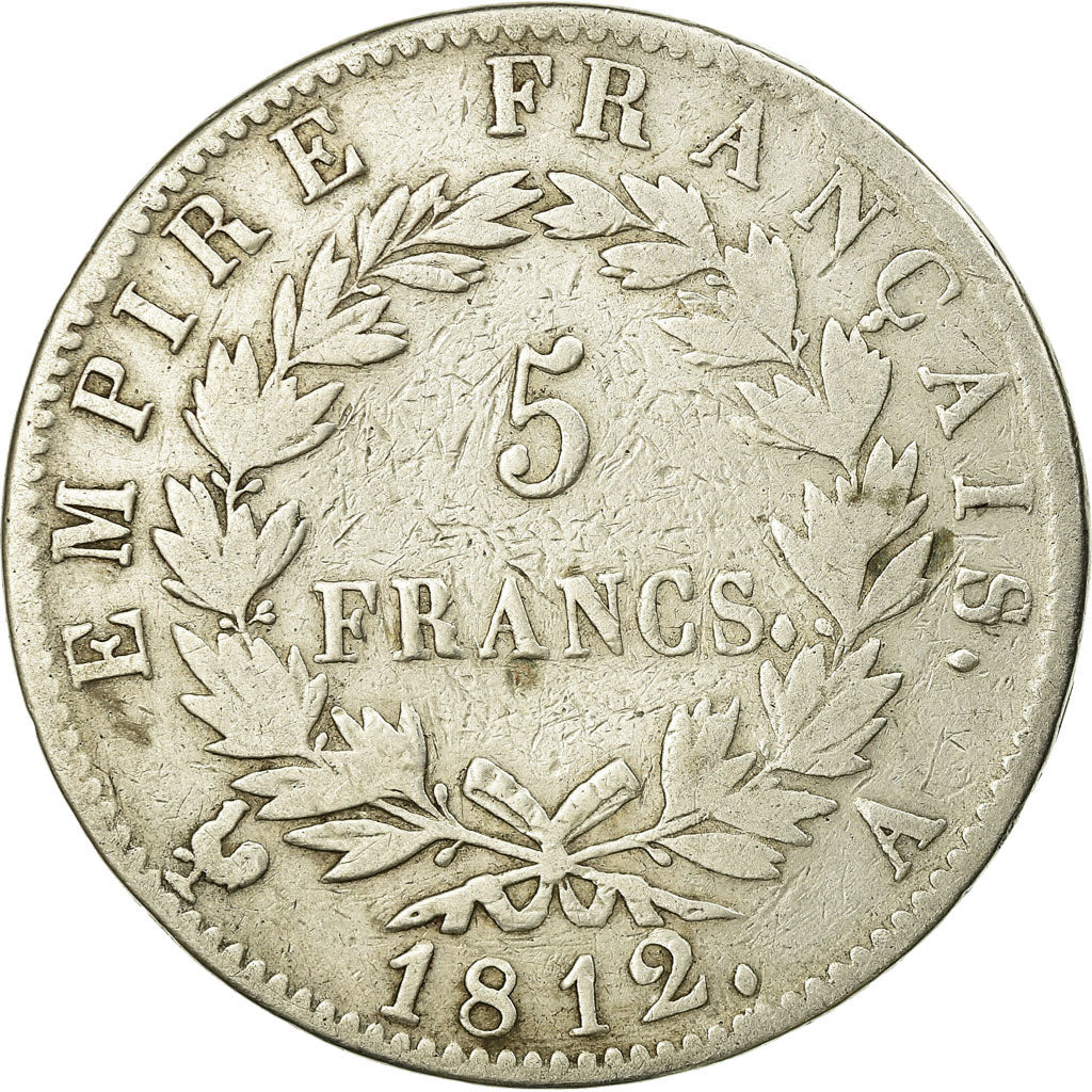 Monnaie, France, Napoléon I, 5 Francs, 1812, Paris, TB, Argent, Gadoury:584