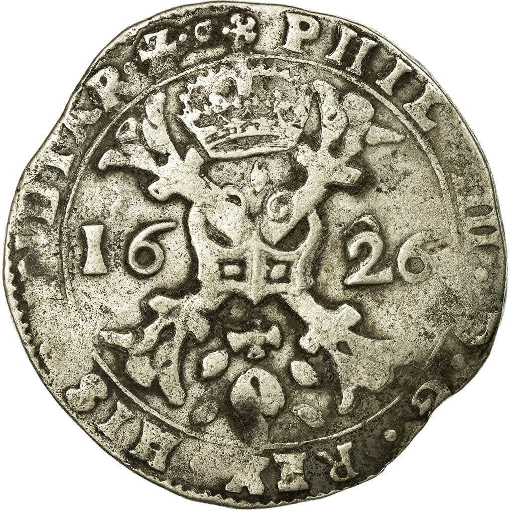Monnaie, FRENCH STATES, BURGUNDY, Philippe IV, Patagon, 1626, Dole, TB, Argent