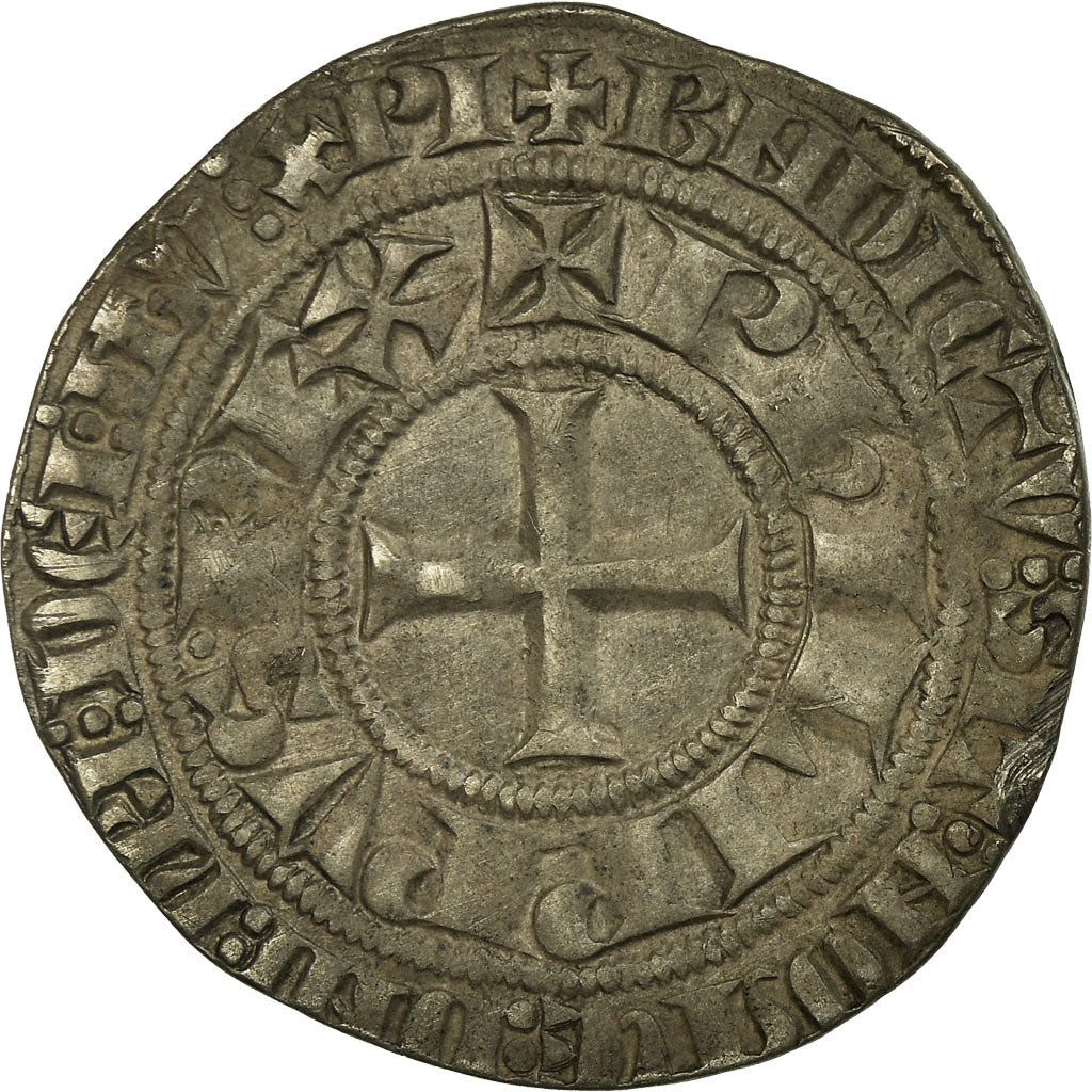Coin, France, Philip IV, Gros Tournois O rond, VF(30-35), Silver, Duplessy:213