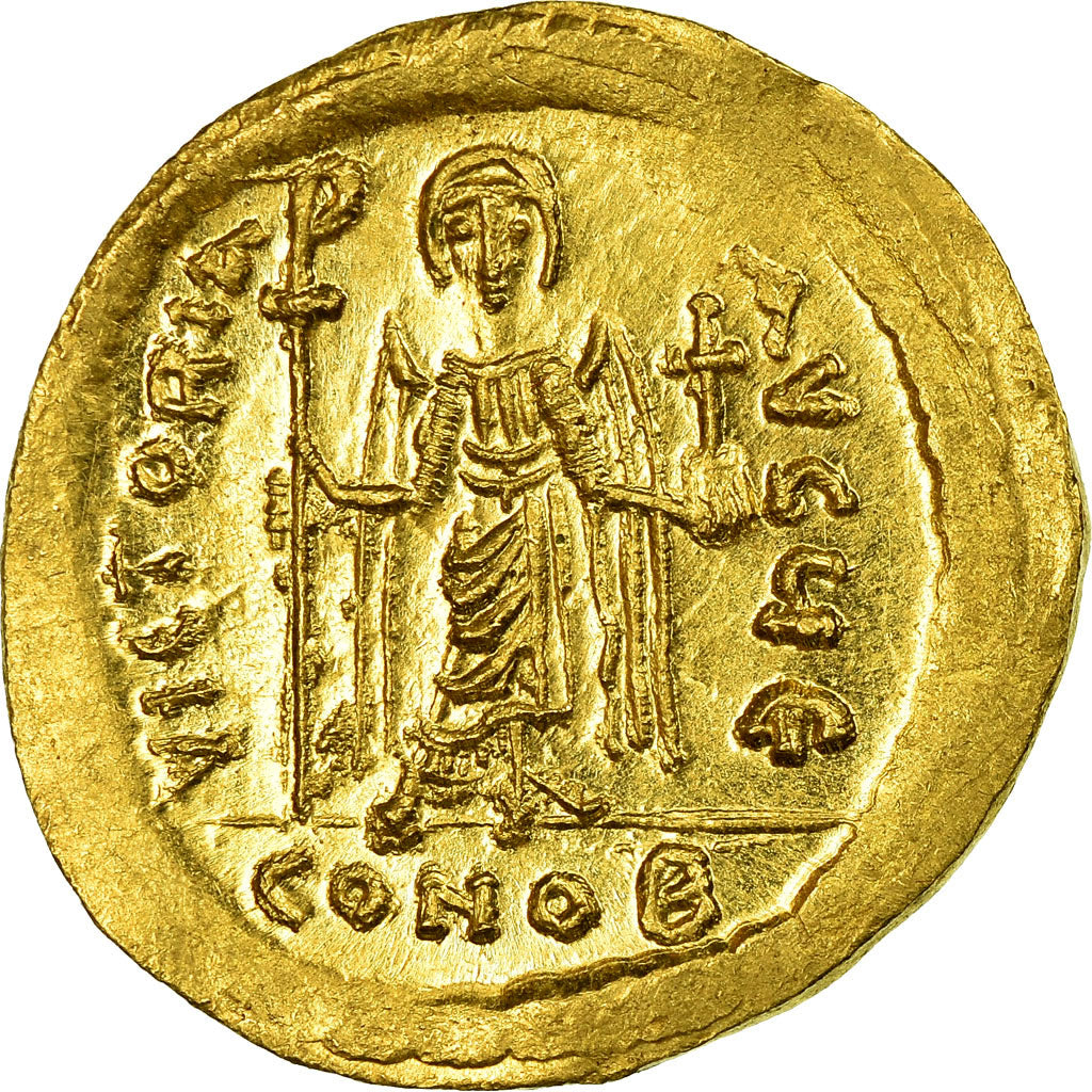 Coin, Phocas, Solidus, Constantinople, MS(65-70), Gold, Sear:620