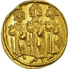 Coin, Heraclius, Solidus, 637-638, Constantinople, AU(55-58), Gold, Sear:764