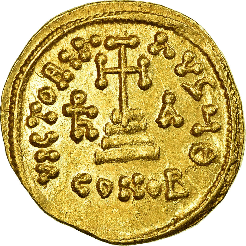 Coin, Heraclius, Solidus, 637-638, Constantinople, AU(55-58), Gold, Sear:764