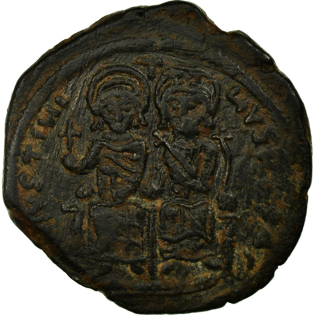 Moneta, Justin II et Sophie, Follis, 567, Kyzikos, BB, Rame, Sear:372