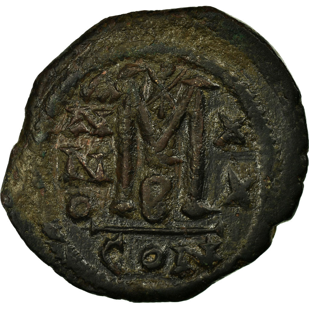 Monnaie, Maurice Tibère, Follis, 602, Constantinople, TTB, Cuivre, Sear:495