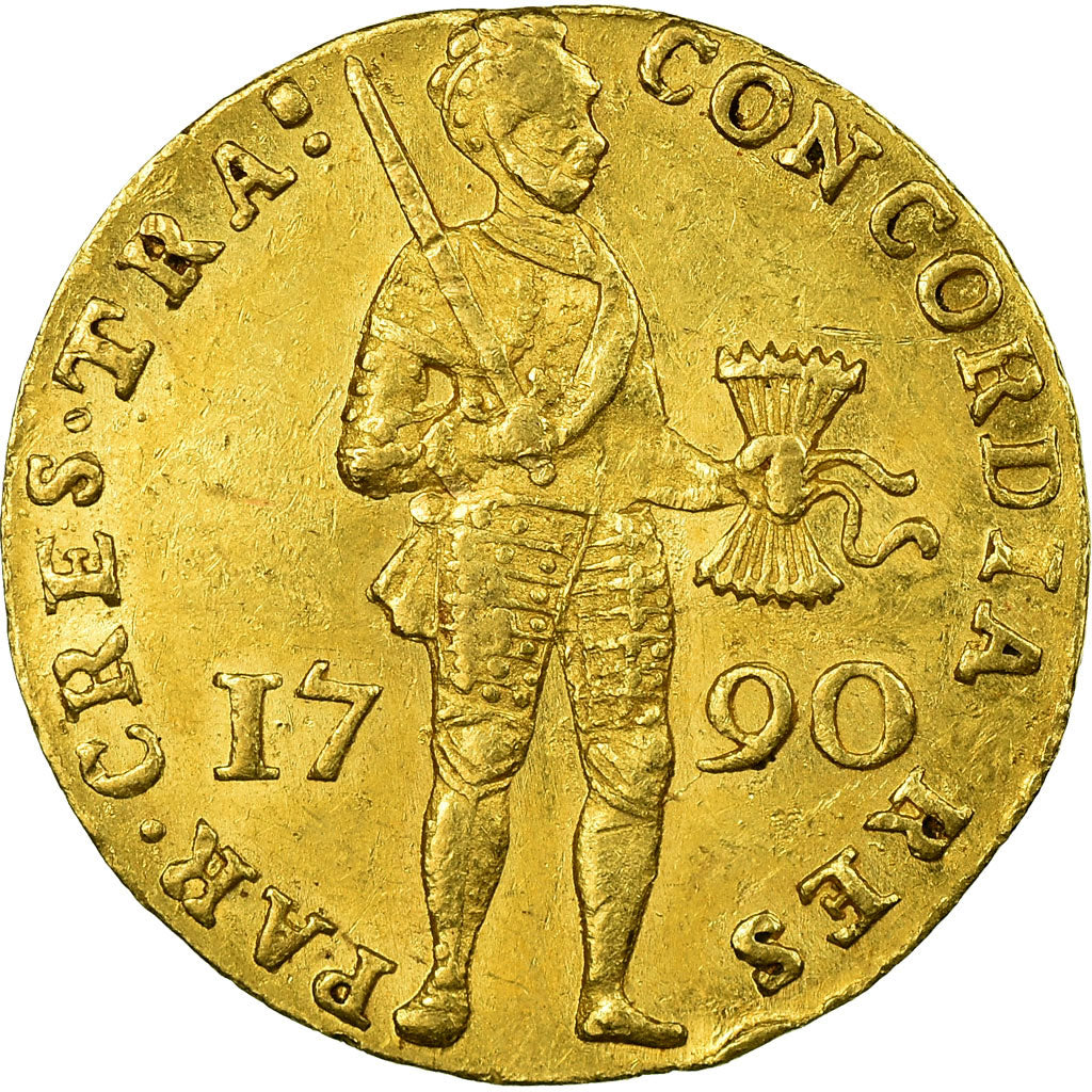 Coin, Netherlands, UTRECHT, Ducat, 1790, AU(50-53), Gold, KM:7.4