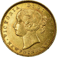 Coin, NEWFOUNDLAND, Victoria, 2 Dollars, 1885, AU(55-58), Gold, KM:5