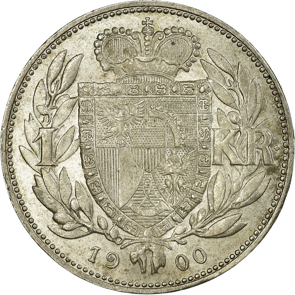 Moneta, Liechtenstein, Prince John II, Krone, 1900, SPL-, Argento, KM:2