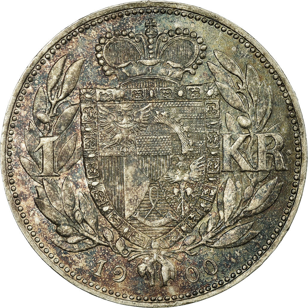 Munten, Liechtenstein, Prince John II, Krone, 1900, PR, Zilver, KM:2
