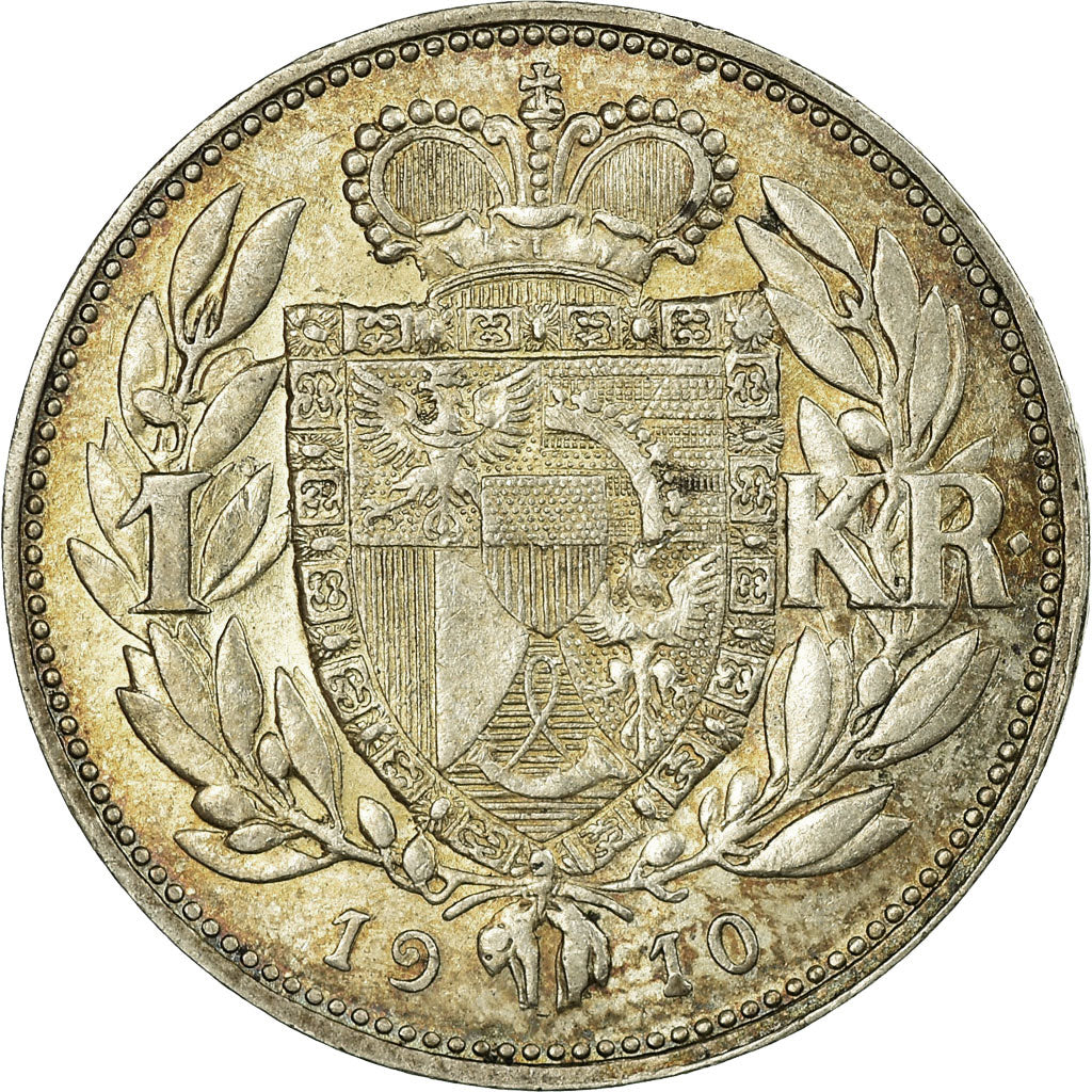 Moneda, Liechtenstein, Prince John II, Krone, 1910, EBC, Plata, KM:2