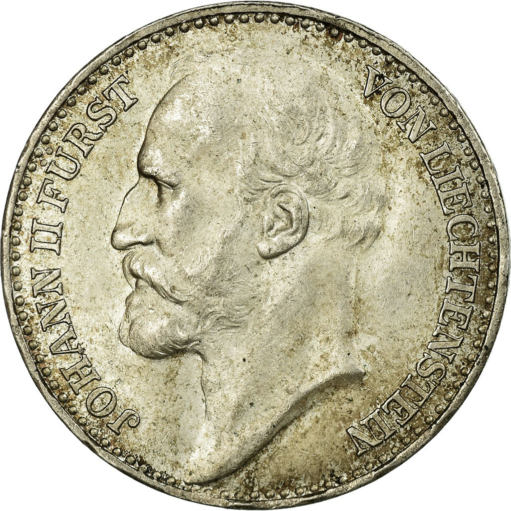 Coin, Liechtenstein, Prince John II, Krone, 1915, AU(55-58), Silver, KM:2