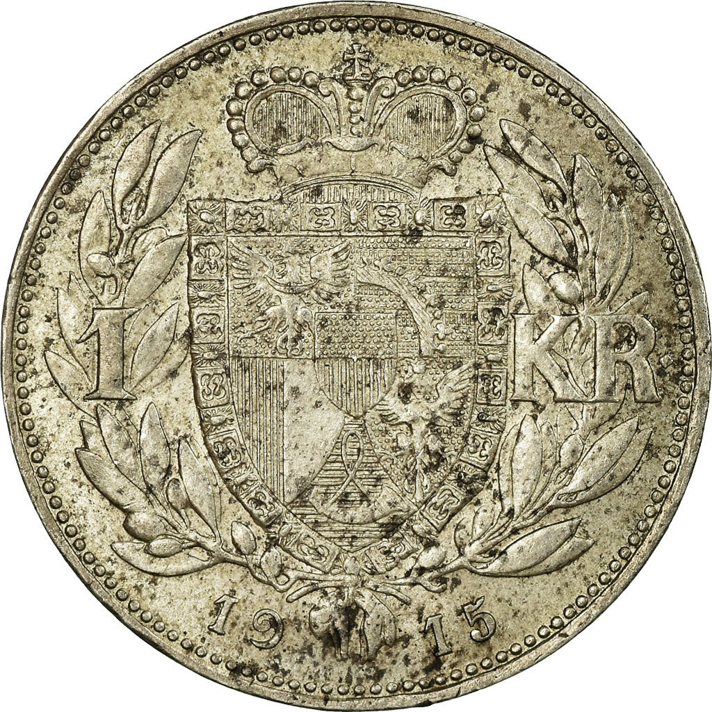 Moneta, Liechtenstein, Prince John II, Krone, 1915, SPL-, Argento, KM:2