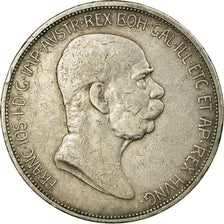 Coin, Austria, Franz Joseph I, 5 Corona, 1908, EF(40-45), Silver, KM:2809