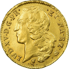 Coin, France, Louis XV, Double louis d'or de Béarn au bandeau, 1754 Pau, KM 522