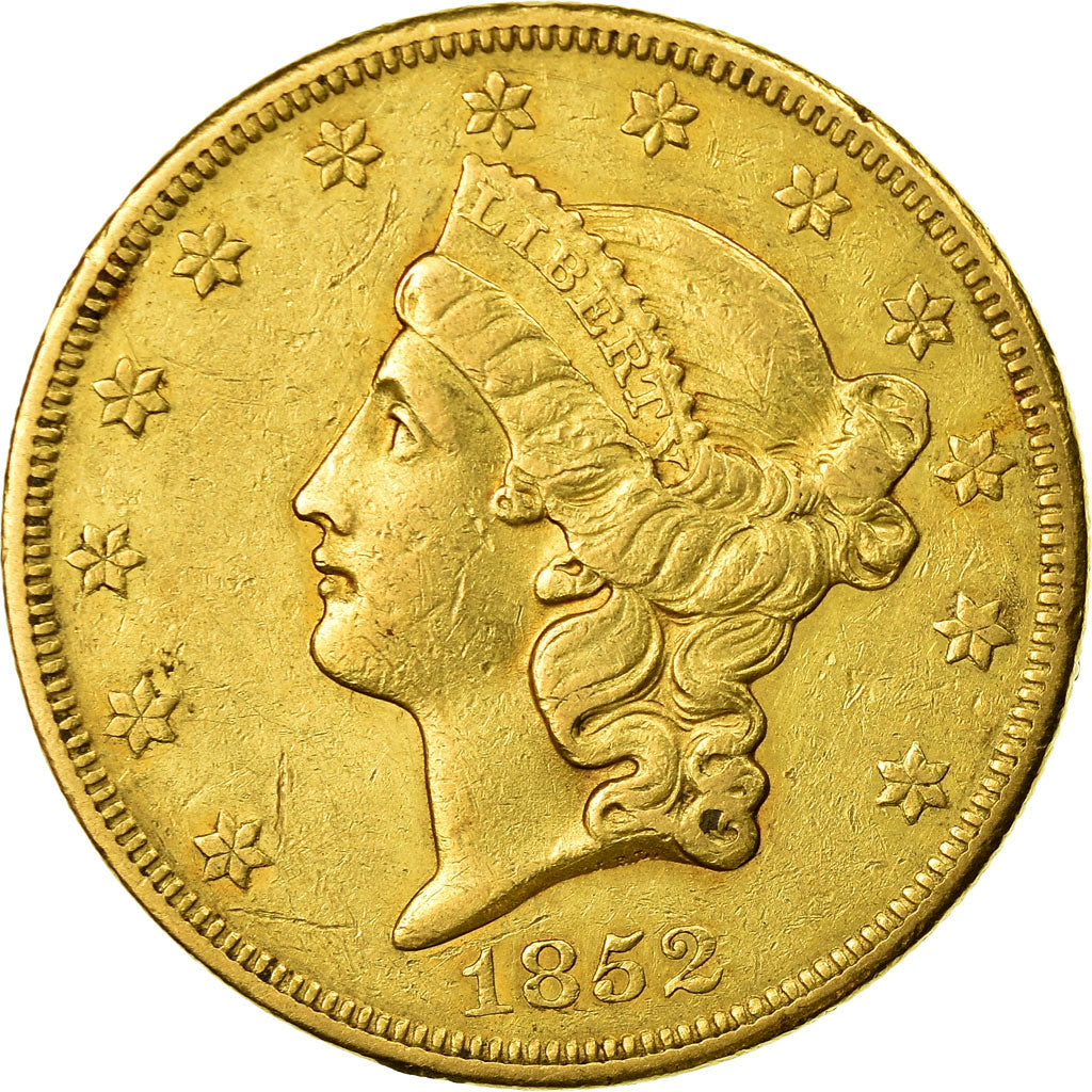 Monnaie, États-Unis, Liberty Head, $20, Double Eagle, 1852, Nouvelle Orléans