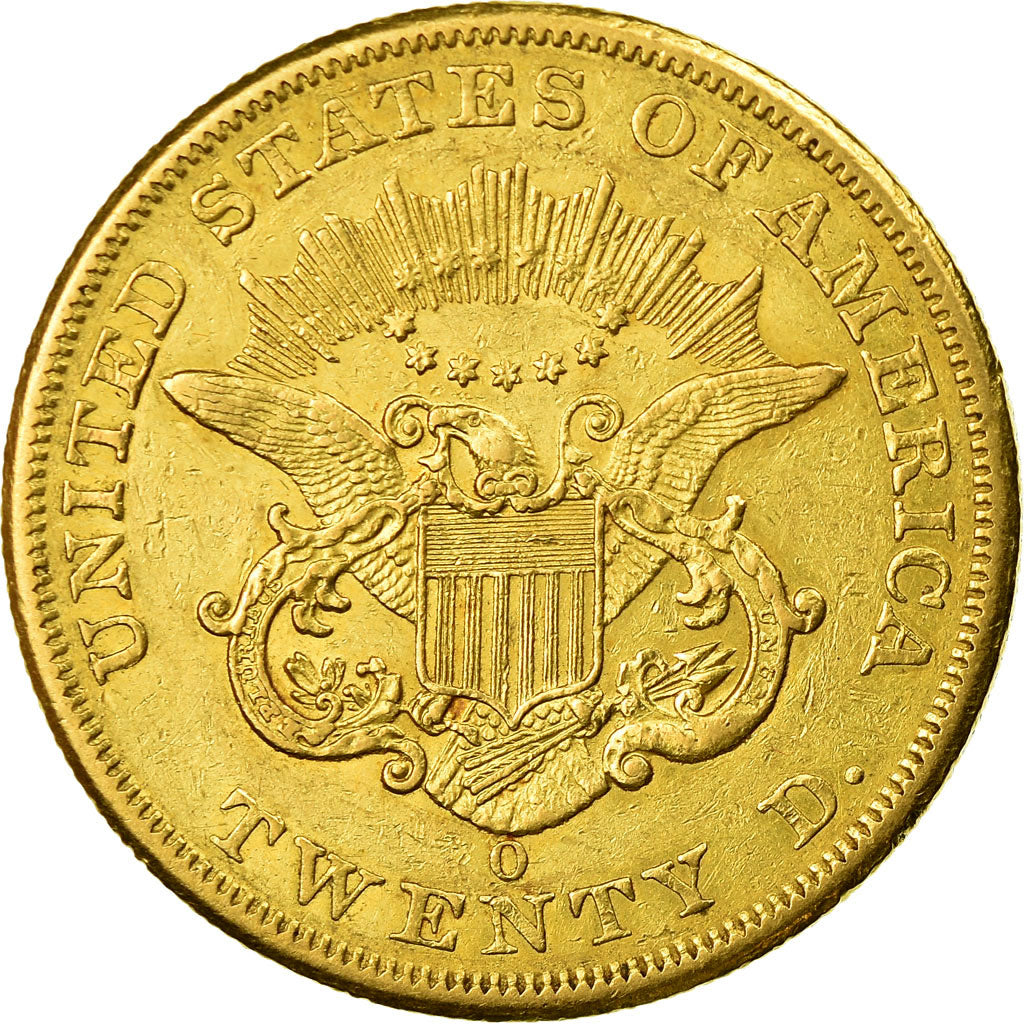 Monnaie, États-Unis, Liberty Head, $20, Double Eagle, 1852, Nouvelle Orléans