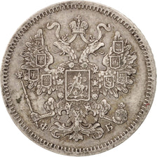 Coin, Russia, Alexander II, 15 Kopeks, 1861, St. Petersburg, EF(40-45), Silver