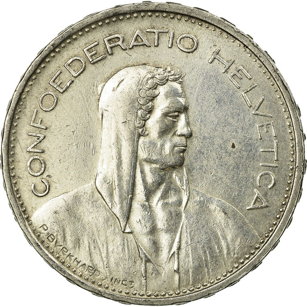 Coin, Switzerland, 5 Francs, 1932, Bern, AU(50-53), Silver, KM:40