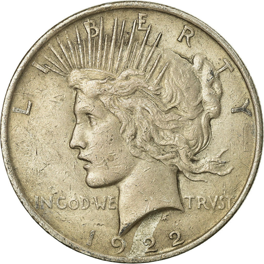 Coin, United States, Peace Dollar, Dollar, 1922, U.S. Mint, Philadelphia