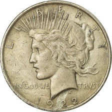 Coin, United States, Peace Dollar, Dollar, 1922, U.S. Mint, Philadelphia