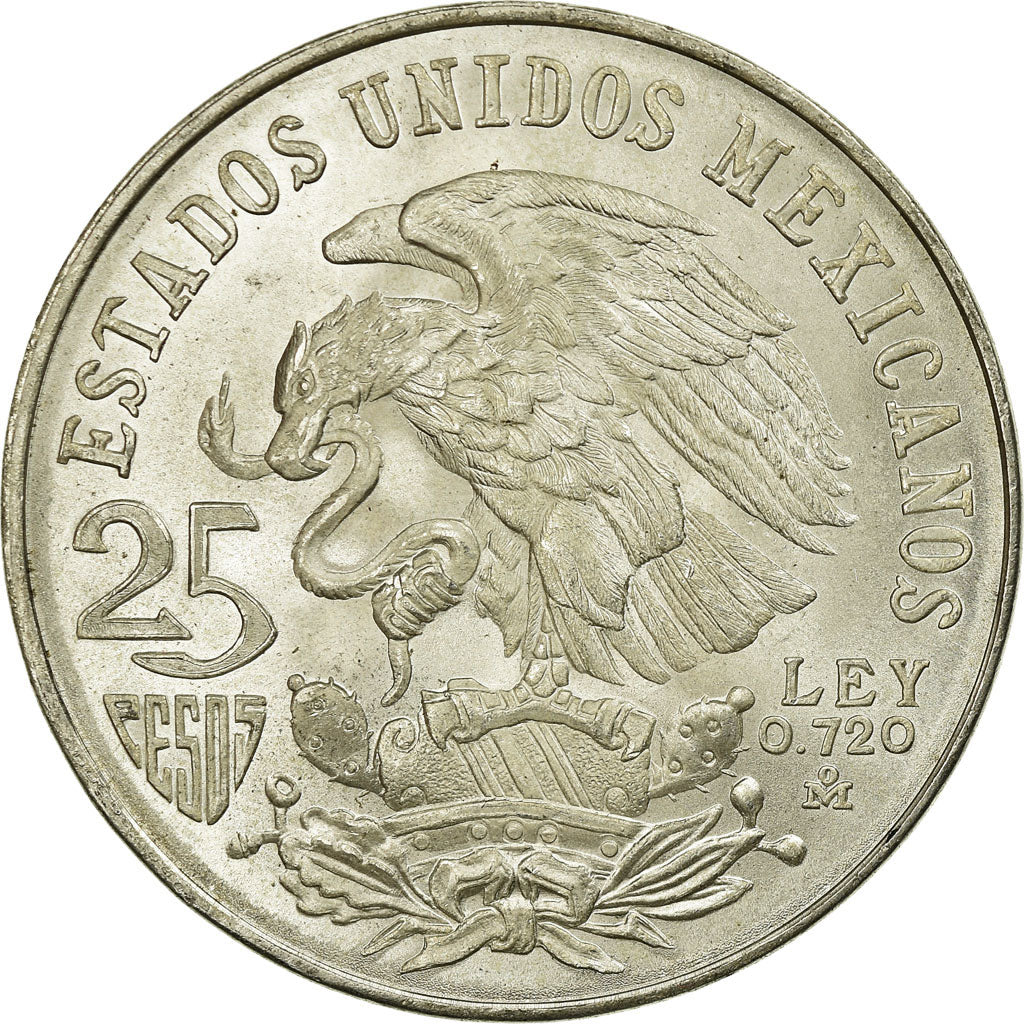 Münze, Mexiko, 25 Pesos, 1968, Mexico City, VZ+, Silber, KM:479.1