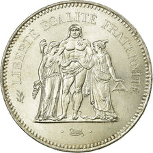 Coin, France, Hercule, 50 Francs, 1976, Paris, MS(60-62), Silver, KM:941.1