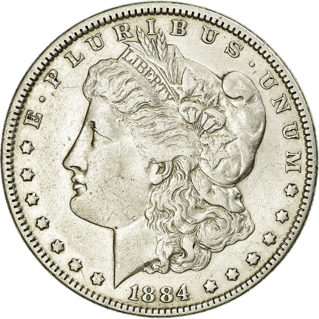 Coin, United States, Morgan Dollar, Dollar, 1884, U.S. Mint, Philadelphia