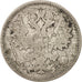 Russia, Nicholas II, 15 Kopeks, 1900, St. Petersburg, Silver, KM:21a.2