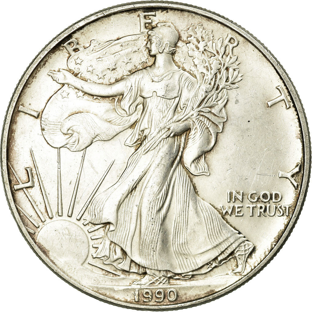 Coin, United States, Dollar, 1990, U.S. Mint, Philadelphia, AU(55-58), Silver