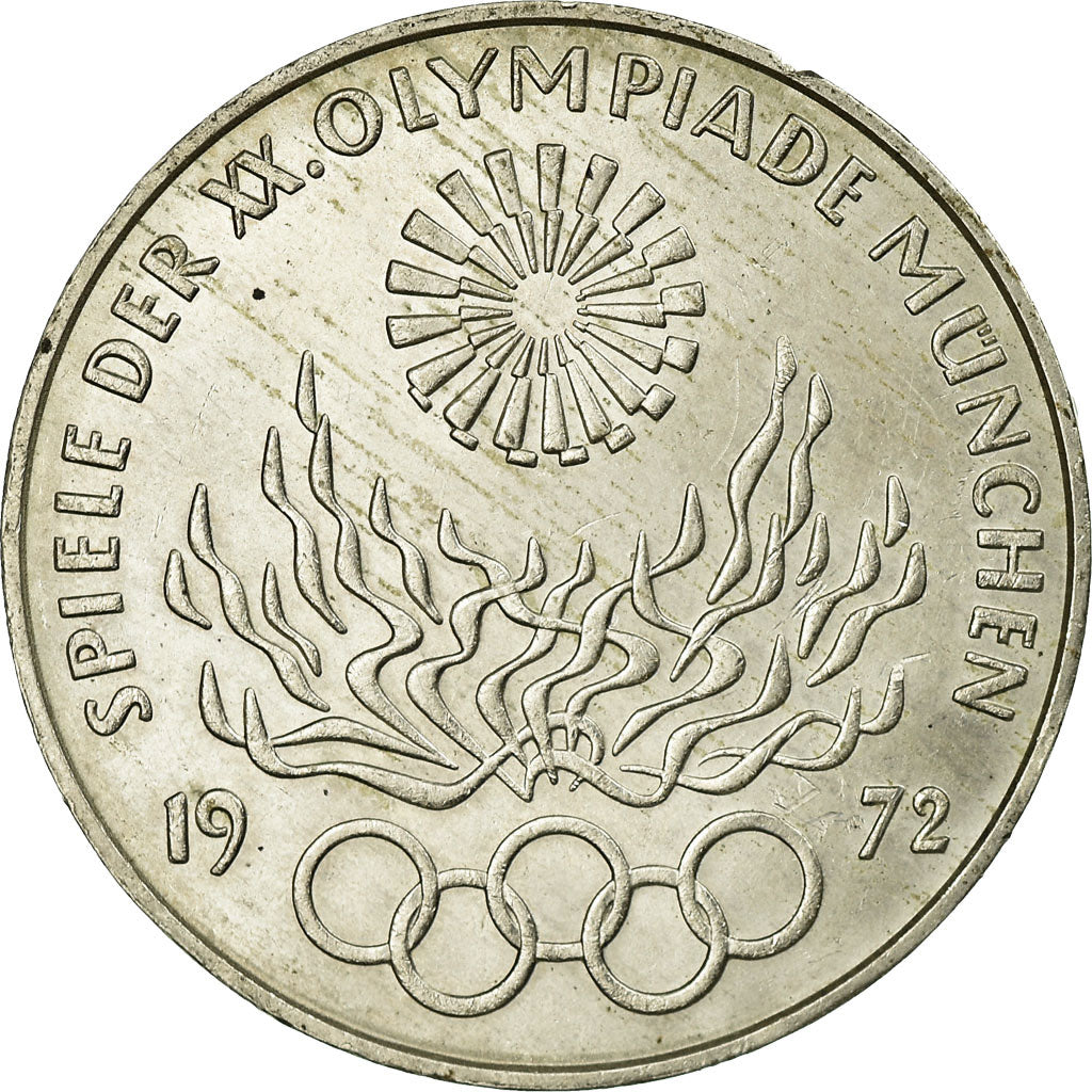 Coin, GERMANY - FEDERAL REPUBLIC, 10 Mark, 1972, Munich, MS(60-62), Silver