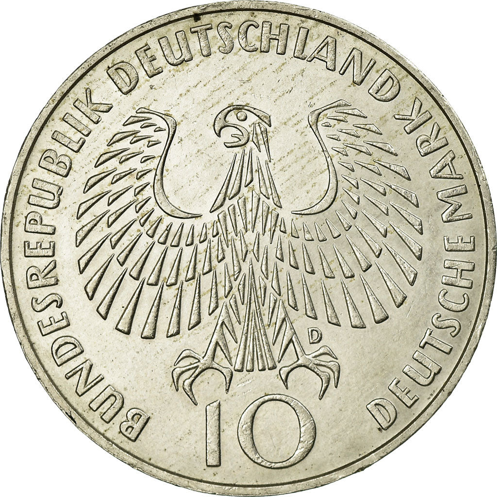 Coin, GERMANY - FEDERAL REPUBLIC, 10 Mark, 1972, Munich, MS(60-62), Silver