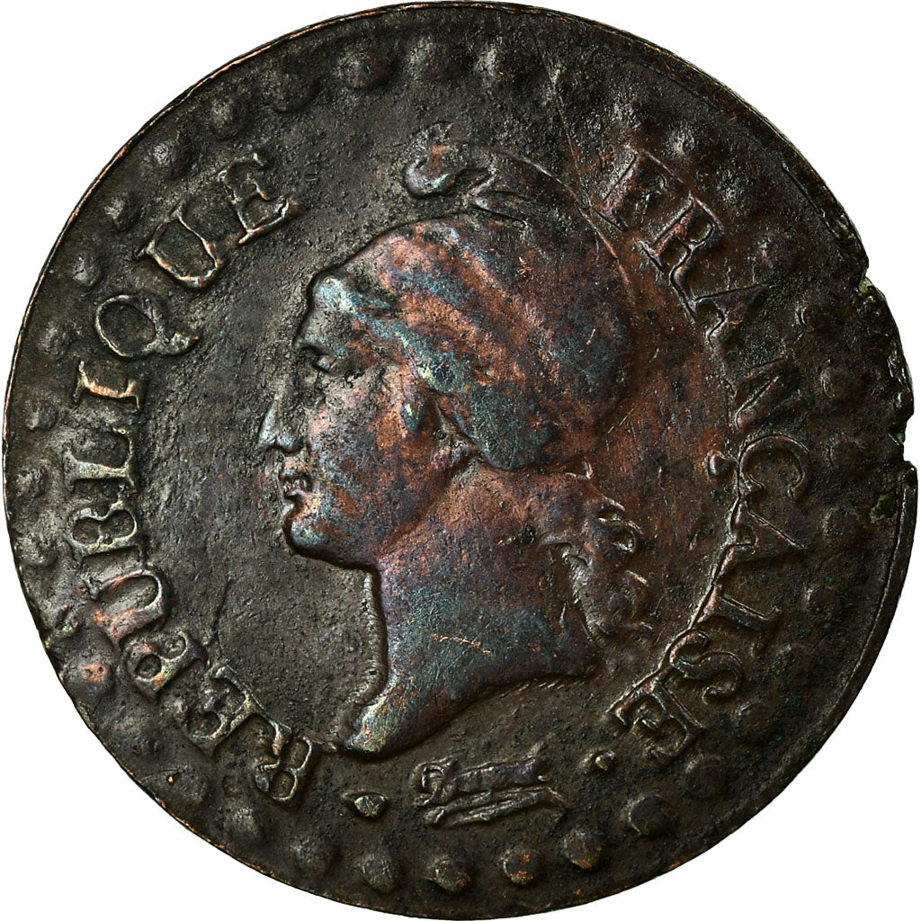 Coin, France, Dupré, Centime, 1797, Paris, VF(20-25), Bronze, KM:646