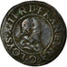 Münze, Frankreich, Louis XIII, Double tournois, buste juvénile, 1624 Riom