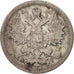Russie, Nicolas II, 15 Kopeks, 1905, St. Petersbourg, Argent, KM:21a.2