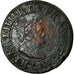 Moeda, França, Henri IV, Double Tournois, 1607, Paris, EF(40-45), Cobre