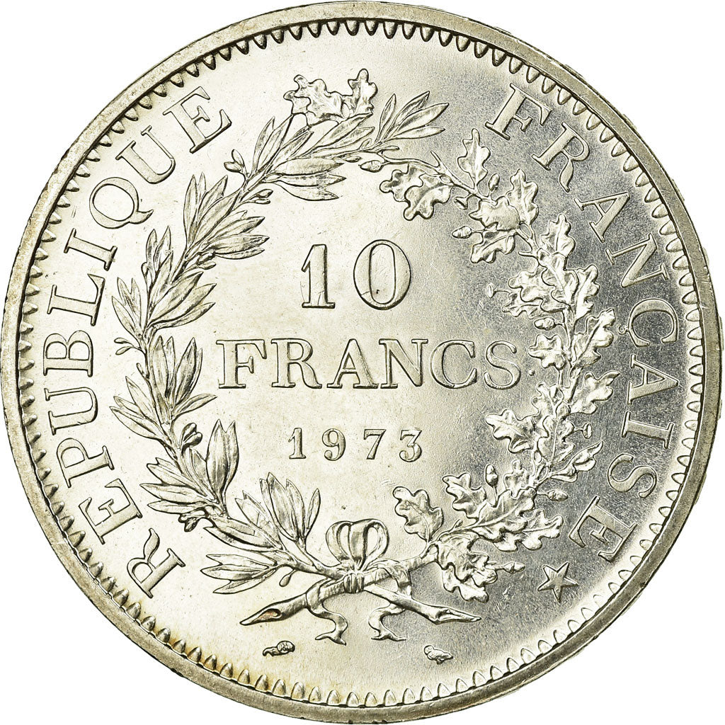Coin, France, Hercule, 10 Francs, 1973, Paris, MS(63), Silver, KM:932