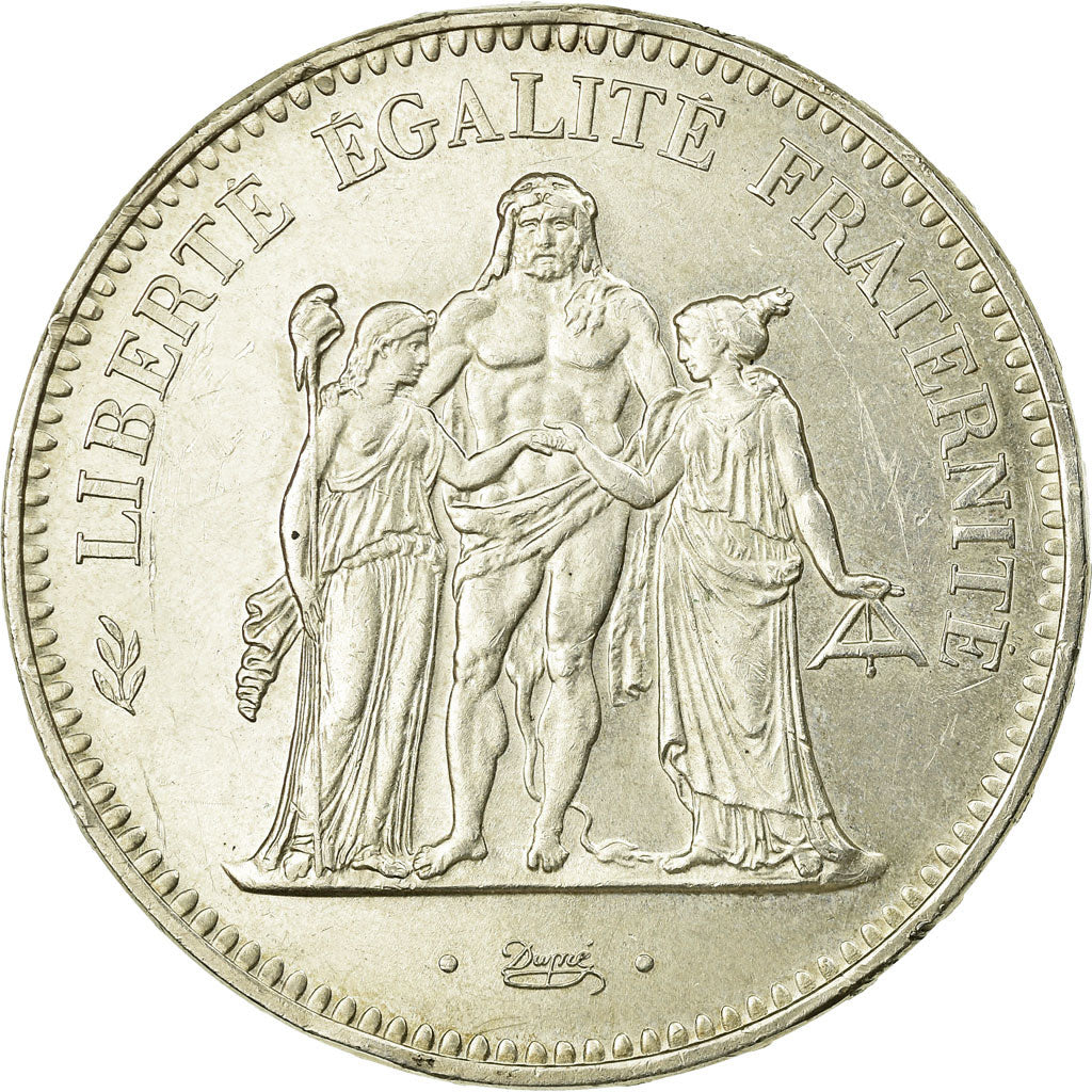 Coin, France, Hercule, 50 Francs, 1974, Avers 20 francs, AU(55-58), Silver