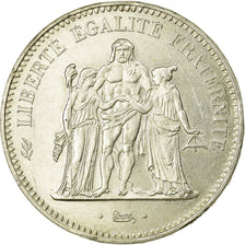 Coin, France, Hercule, 50 Francs, 1974, Avers 20 francs, AU(55-58), Silver