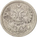 Russia, Nicholas II, 15 Kopeks, 1907, St. Petersburg, Silver, KM:21a.2
