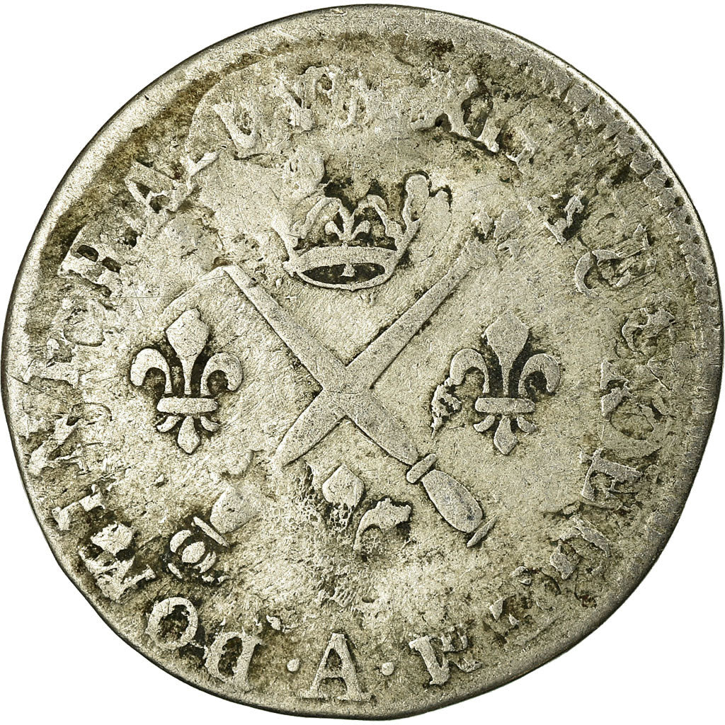 Monnaie, France, Louis XIV, 5 Sols aux insignes, 5 Sols, 1/16 ECU, 1702, Paris