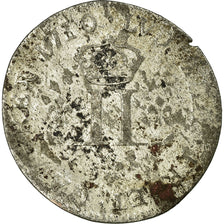 Moneta, Francja, Louis XIV, XXX Deniers aux 2 L couronnés, 30 Deniers,1710 Lyon