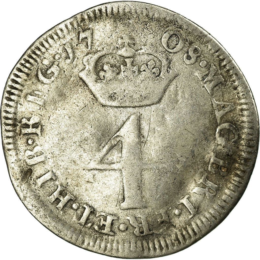 Coin, Great Britain, Anne, 4 Pence, Groat, 1708, F(12-15), Silver, KM:515