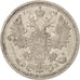 Russia, Nicholas II, 15 Kopeks, 1908, St. Petersburg, Silver, KM:21a.2
