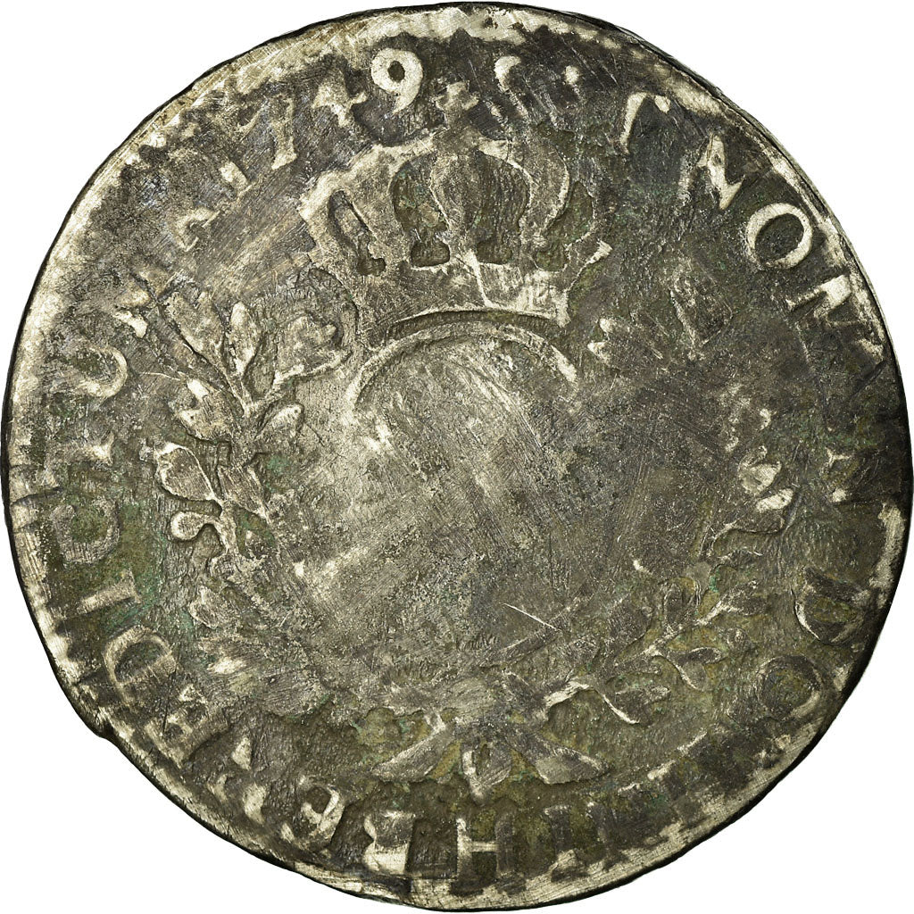 Moneta, Francja, Louis XV, 1/2 Écu au bandeau, 1749, La Rochelle, VG(8-10)