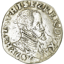 Monnaie, Pays-Bas espagnols, BRABANT, Philippe II, 1/5 Écu, 1566, Anvers, TTB