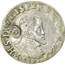 Moneta, Paesi Bassi Spagnoli, BRABANT, Philippe II, 1/5 Écu, 1571, Antwerp, BB